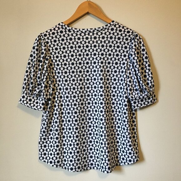 Puffy Shoulder Sleeve Floral Print Coquette Crepe Top - Picture 2 of 15